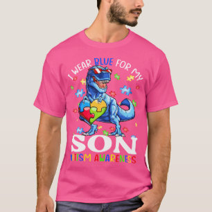 Camiseta Usé Azul Para Mi Hijo Dinosaurio B De Conciencia S