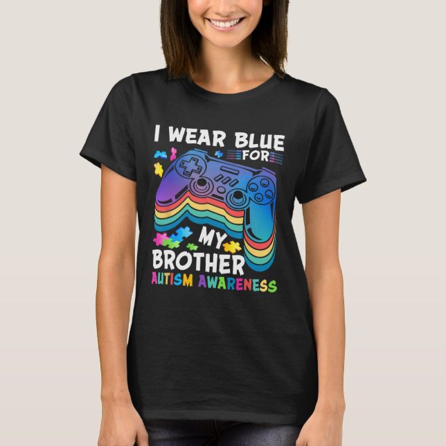 Camiseta Usé De Azul Para Mis Hermanos Niños De Concienciac (Anverso)
