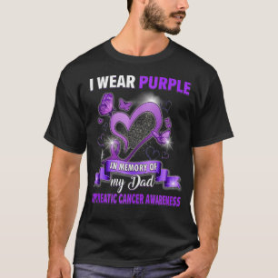 Camiseta Usé Morado En Memoria De Papá Cáncer Pancreático A