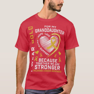 Camiseta Usé Oro Para El Cáncer Infantil De Mi Nieta