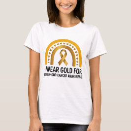 Camiseta Usé Oro Para La Conciencia Sobre El Cáncer Infanti
