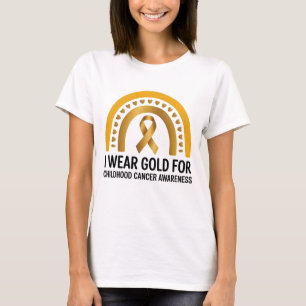 Camiseta Usé Oro Para La Conciencia Sobre El Cáncer Infanti