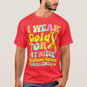 Camiseta Usé Oro Para Los Awarenes De Cáncer De Niños De Mi