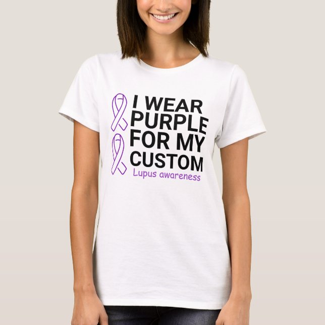 Camiseta Usé PURPLE PARA MI PERSONALIZADO Lupus awarenes (Anverso)