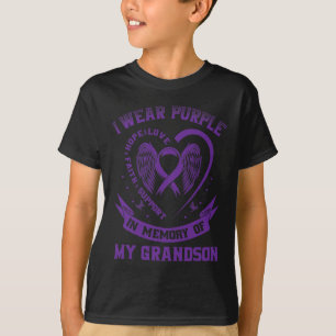 Camiseta Usé Púrpura En Memoria De Mi Nieto Epilepsy Aw