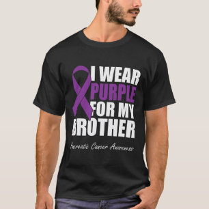 Camiseta Usé Púrpura Para Mi Hermano Cáncer Pancreático Awa