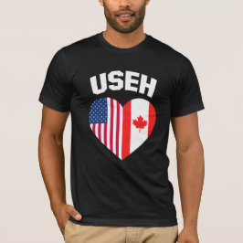 Camiseta USEH América Bandera de Canadá Canadiense gracioso