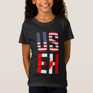 Camiseta USEH América Bandera de Canadá Canadiense gracioso