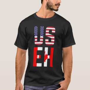 Camiseta USEH América Bandera de Canadá Canadiense gracioso