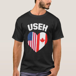 Camiseta USEH América Bandera de Canadá Canadiense gracioso