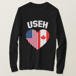 Camiseta USEH América Bandera de Canadá Canadiense gracioso