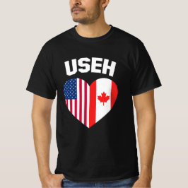 Camiseta USEH América Bandera de Canadá Canadiense gracioso