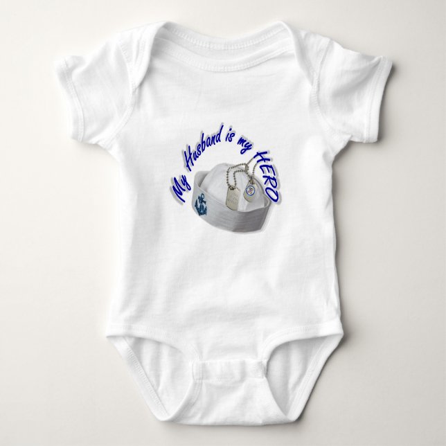 Camiseta "USNAVYFANMERCH", "marido/héroe (Anverso)