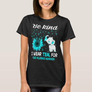 Camiseta Uso Alergia Alimentaria Verde azulada Conciencia