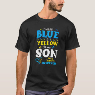 Camiseta Uso Amarillo Azul Para El Síndrome De Son Down T21