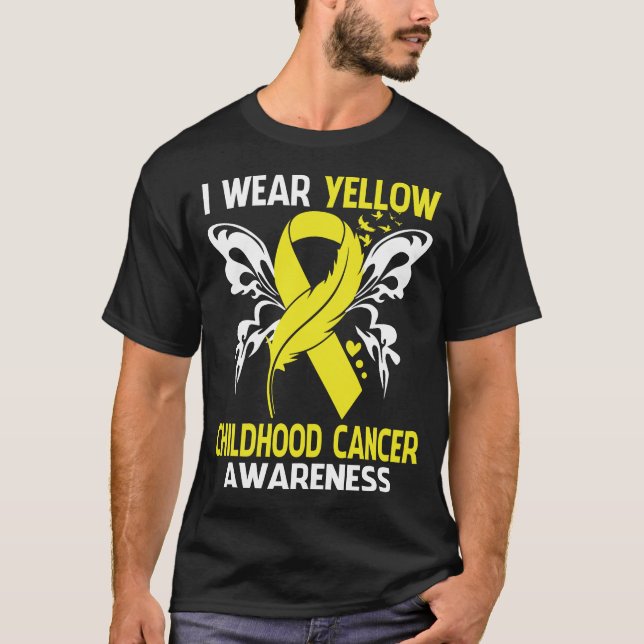 Camiseta Uso Amarillo Para Concienciación Sobre El CÁNCER E (Anverso)