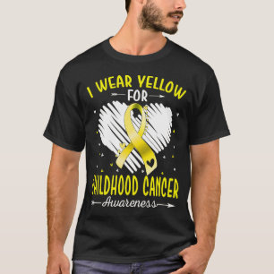 Camiseta Uso Amarillo Para Concienciación Sobre El CÁNCER E