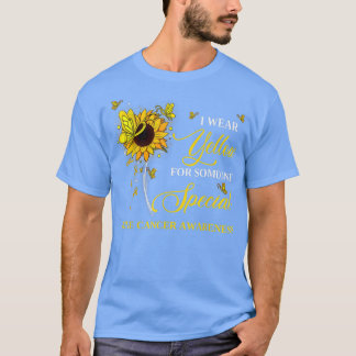 Camiseta Uso Amarillo Para Concienciación Sobre El Cáncer Ó