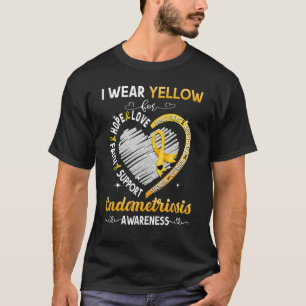 Camiseta Uso Amarillo Para Concienciación Sobre La Endometr