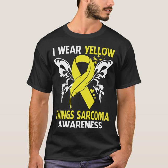 Camiseta Uso Amarillo Para EWINGS Awareness SARCOMA (Anverso)
