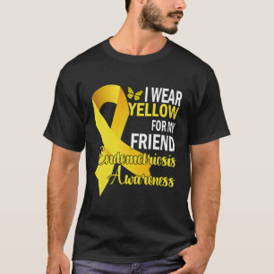 Camiseta Uso Amarillo Para Mi Amigo Endometriosis Awarenes