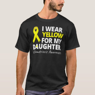 Camiseta Uso Amarillo Para Mi Hija Endometriosis Ribbo