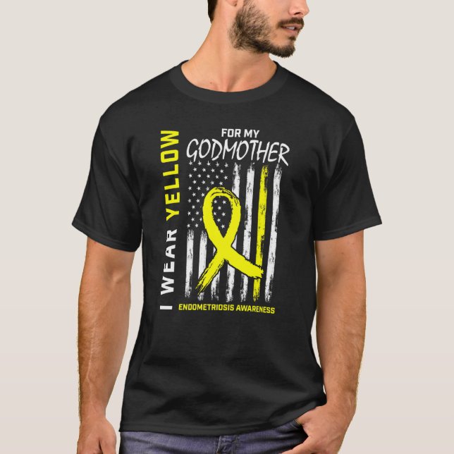 Camiseta Uso Amarillo Para Mi Madrina Con Conciencia De La  (Anverso)