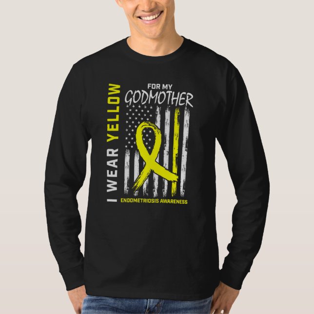 Camiseta Uso Amarillo Para Mi Madrina Con Conciencia De La  (Anverso)