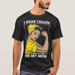 Camiseta Uso Amarillo Para Mi Mamá Endometriosis Conciencia