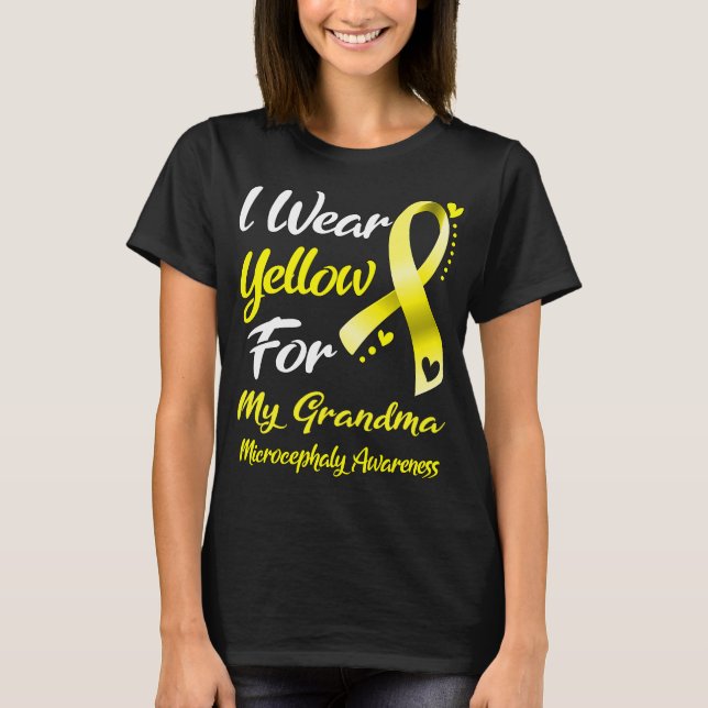 Camiseta Uso Amarillo Para Mi Microcefalia De GRANDMA (Anverso)
