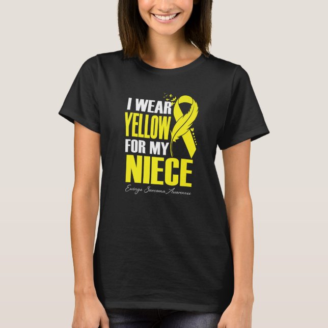 Camiseta Uso Amarillo Para Mi Niña Ewings Sarcoma Awarenes (Anverso)