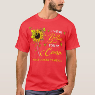 Camiseta Uso Amarillo Para Mi Primo Sarcoma Cáncer Awarene