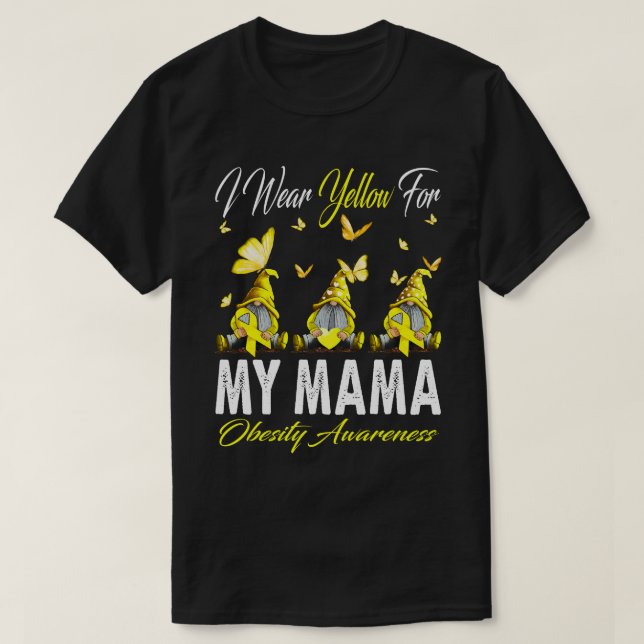 Camiseta Uso Amarillo Para MIS Gnomas De Conciencia De La O (Diseño del anverso)