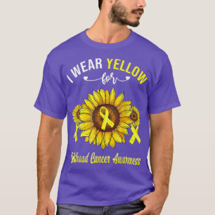 Camiseta Uso Amarillo Para Sensibilizar Sobre El Cáncer Inf