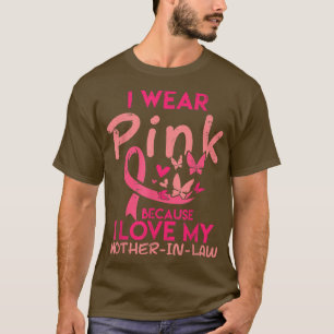 Camiseta Uso Amor Rosa En Mi Madre En La Ley, Cáncer De Mam