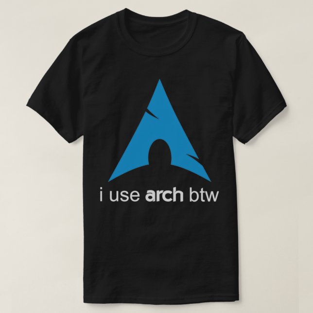Camiseta Uso Arch Btw Linux (Diseño del anverso)