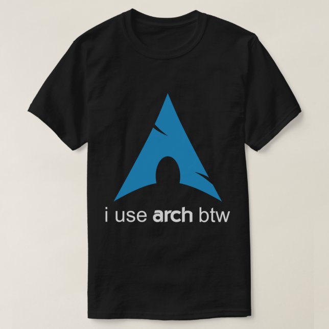 Camiseta Uso Arch Btw Linux (Diseño del anverso)