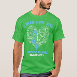 Camiseta Uso Azul Claro Para Concienciación Sobre Enfermeda