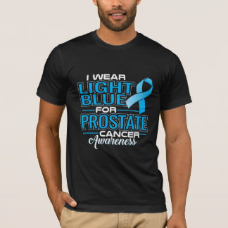 Camiseta Uso Azul Claro Para Concienciar Sobre El Cáncer De