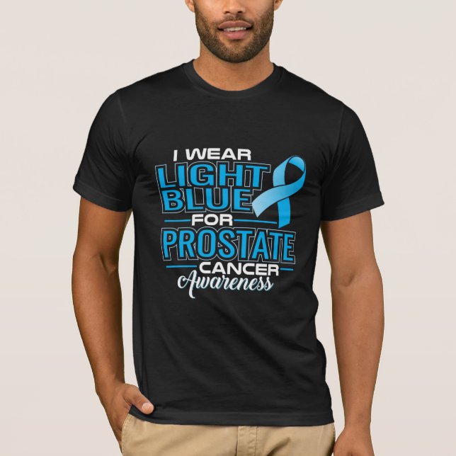 Camiseta Uso Azul Claro Para Concienciar Sobre El Cáncer De (Anverso)