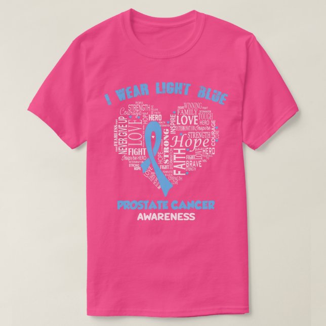 Camiseta Uso Azul Claro Para Concienciar Sobre El Cáncer De (Diseño del anverso)