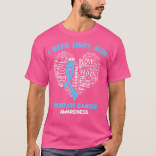 Camiseta Uso Azul Claro Para Concienciar Sobre El Cáncer De