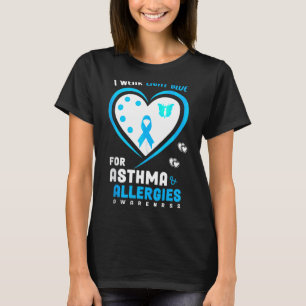 Camiseta Uso Azul Claro Para El Asma Y Los Awarenes Alérgic