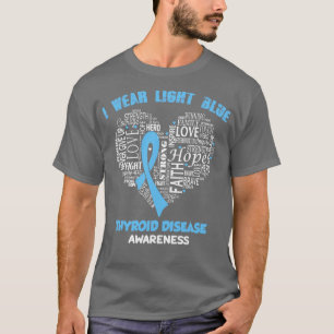 Camiseta Uso Azul Claro Para La Conciencia De La Enfermedad
