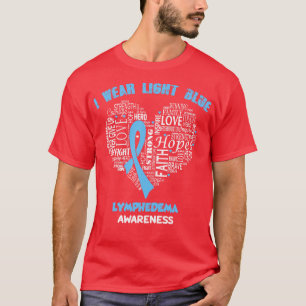 Camiseta Uso Azul Claro Para La Conciencia De La Linfhedema