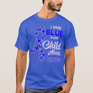 Camiseta Uso Azul Para Concienciar Sobre El Abuso Infantil