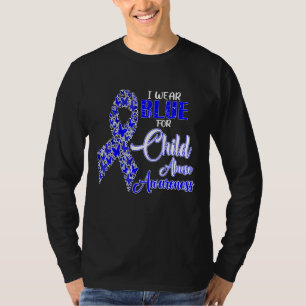 Camiseta Uso Azul Para Concienciar Sobre El Abuso Infantil