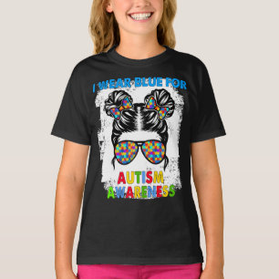 Camiseta Uso Azul Para Concienciar Sobre El Autismo Chica D