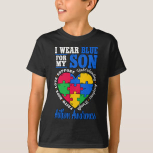 Camiseta Uso Azul Para Concienciar Sobre El Autismo De Mi H