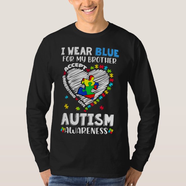 Camiseta Uso Azul Para Concienciar Sobre El Autismo En Mi C (Anverso)